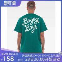 Korea ◘◑₪ แบรนด์น้ำอเมริกัน bogeyboys กอล์ฟกอล์ฟกีฬาจดหมายพิมพ์เสื้อยืดผ้าฝ้ายหลวมสบาย ๆ แขนสั้น