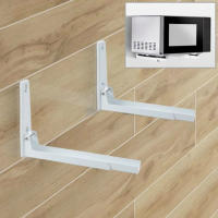 Kitchen Wall Mount Microwave Oven Bracket Multifunctional escopic Storage Rack Stainless Steel Microwave Oven Bracket