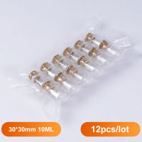 30*30mm 10ml Cork Glass Bottle Stopper Spicy Storage Jar Bottle Containers Glass spice Candy Jars Vials Simple DIY 12pcsLot