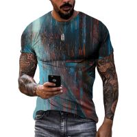 Summer Fashion Retro Oil Painting graphic t shirts Europe and America Men Casual 3D Printed Short Sleeve vintage t shirt Tops