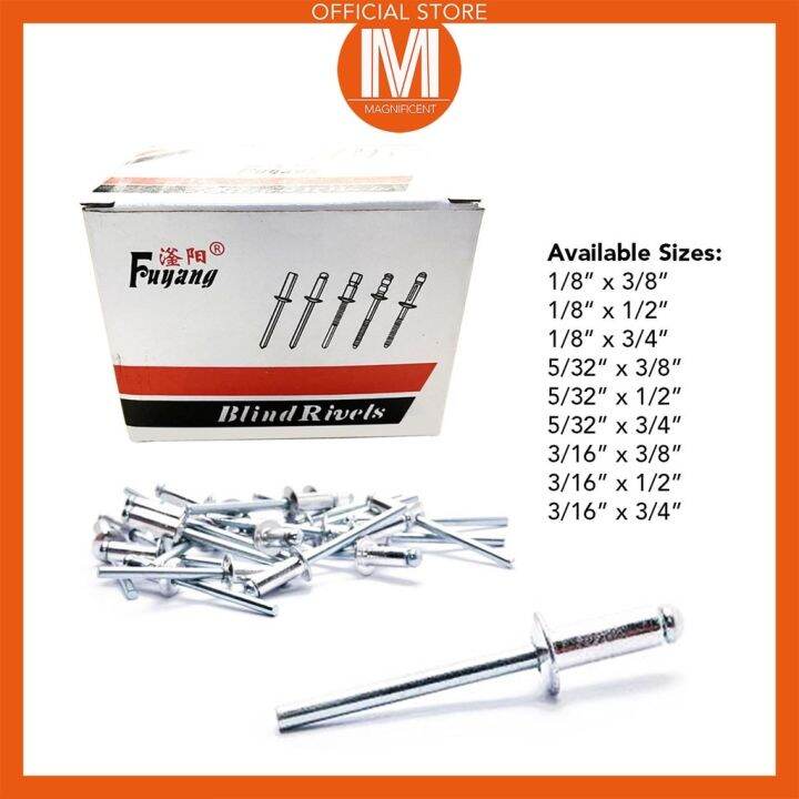 New 2023 Blind Rivets (PER BOX) 1/8 x 3/8 1/2” 3/4 or 5/32” or 3/16