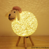 Cute Lamb Lamp LED Night Lights USB Little Sheep Table Decor for Childrens Bedroom Desk Light Projector Fixture Christmas Gifts