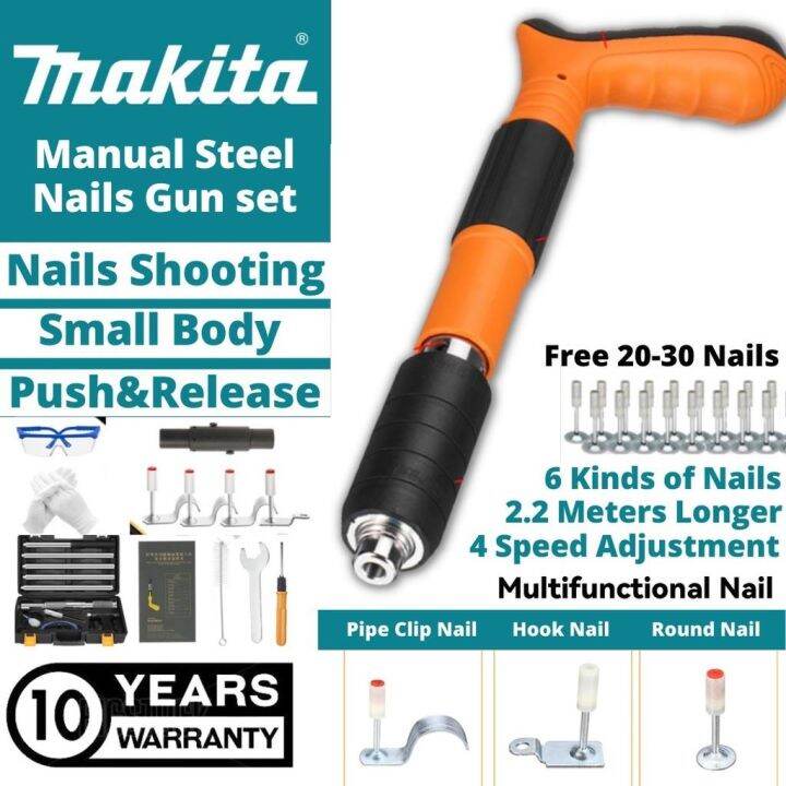 Makita Rivet Gun Manual Steel Nail Gun Concrete Nails Guns Wall Steel