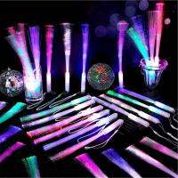 12ชิ้นเซ็ต LED Light Up Rod เรืองแสงไฟเบอร์ออปติก Wands Flash Star Moon Sticks ของเล่นคริสต์มาสวันเกิดงานแต่งงาน Favor