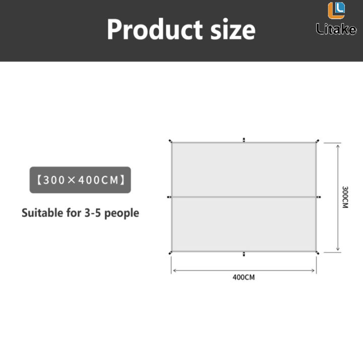 litake-เต็นท์กันน้ำผ้าใบกันน้ำพร้อมหมุดยึดเสากันลมอเนกประสงค์เบาพิเศษผ้าใบกันน้ำเหมาะสำหรับเต็นท์