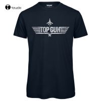 Top Gun Retro Distressed Logo Mens T-Shirt - Licensed Topgun Screen Printed Top 【Size S-4XL-5XL-6XL】