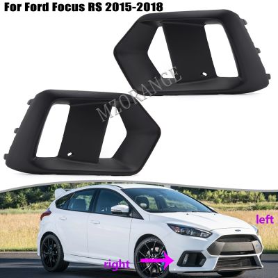 ∈☏✷ Headlight Fog Lights Frame FOR Ford Focus RS 2015-2018 Foglamp Cover Foglight Grille Black ABS Moulding Case Car Exterior