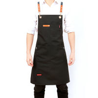 Cowboy apron Korean fashion Chinese restaurant barber floral artist men and women overalls coffee shop custom printed nail