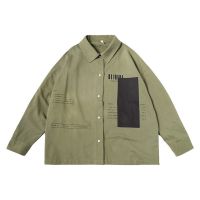 Men Fashion Japanese Lightweight Vintage Cargo Jacket Shirts Oversize C17 แจ็คเก็ต เสื้อคลุม สไตล์ญี่ปุ่น วินเทจ