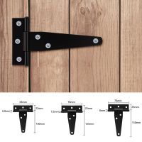 2/3/4/5/6/8/10/12Inches T Shaped Rustproof Iron Light Duty Shed Hinge Gate Strap Hinge Door Gates Hinges for Cabinet Gate Door