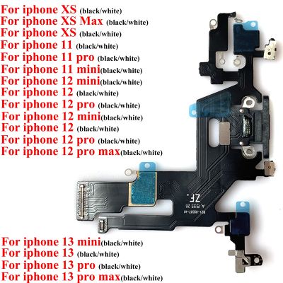 สายชาร์จ Flex 2 ชิ้น / ล็อตสําหรับ iPhone XR XS 11 12 13 Pro Max Mini USB Charger Port Dock Repair Parts Replacement