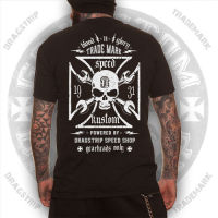 Kaus Pengendara Sepeda Motor, Kaus Cetakan Digital Unisex Remaja Aldult Kustom Kaus Panas Kaus Tengkorak Silang Besi S-4XL-5XL-6XL