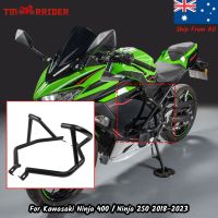 ☬☌ Ninja250 Ninja400 Motorcycle Engine Tank Protection Bar Guard Crash Bars Frame Bumper For Kawasaki Ninja 400 250 2018-2023