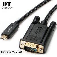 DteeDck USB C ถึงสาย VGA Type C ถึง VGA เข้ากันได้กับ Thunderbolt 3สำหรับ Pro Pro S10 S9 S8 Sur Book