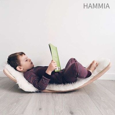 ■ HAMMIA 🙋🙋 กระดานโยกเยกไม้ พร้อมพื้นผิวโค้ง ของเล่นฟิตเนส สําหรับเด็กวัยหัดเดิน ของขวัญ Wobble Board