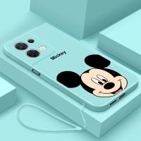 OPPO Reno 8 Pro Reno8 Pro 5G หรูหราน่ารัก Mickey Mouse ปลอก Matte Liquid Silicon กลับ TPU Soft Case Cover