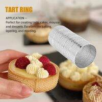 Stainless Steel Perforated Tart Ring, 5Pcs 5cm Perforated Cake Mousse Ring, DIY Round Tart Rings for Baking Dessert Ring