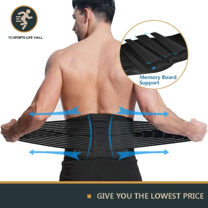 Lumbar Support Waist Back Strap Compression Springs Supporting For Men