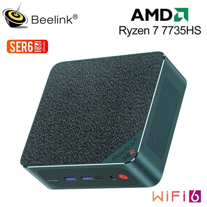 Beelink SER6 PROミニPC Ryzen7 7735HS(8コア16スレッド） WiFi 6/BT