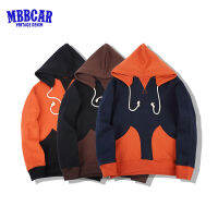 MBBCAR 2023ใหม่สำหรับฤดูหนาวเสื้อสเวตเตอร์มีฮู้ด,เสื้อสเวตเตอร์มีฮู้ดน้ำหนักเบามีห่วงสีตัดกันสำหรับผู้ชายน้ำหนักเบา520กรัม