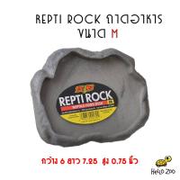 Zoo Med Repti Rock Food Dish ถาดอาหาร  ทรงต่ำ ไซส์ M [ZM37]