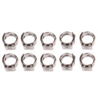 Senia 10pcs hose Clamps SINGLE EAR stepless 304สแตนเลสสตีล hose Clamps วงแหวนสำหรับซีลท่อ QUICK RELEASE CLAMP