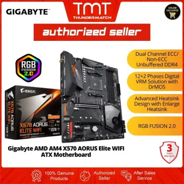 Gigabyte x570 aorus elite wifi atx am4 on sale motherboard