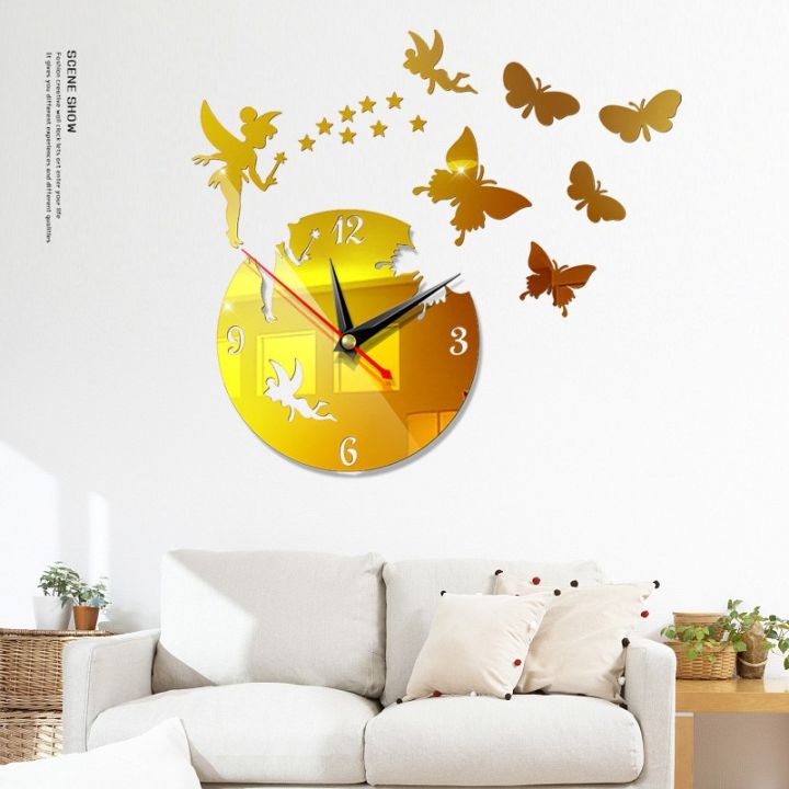 3d-wall-clock-diy-wall-clock-acrylic-clock-3d-wall-clock-butterfly-design-clock-mute-wall-clock-stereo-wall-clock-living-room-wall-decoration-bedroom-wall-decoration-mirror-sticker-clock-creative-cloc