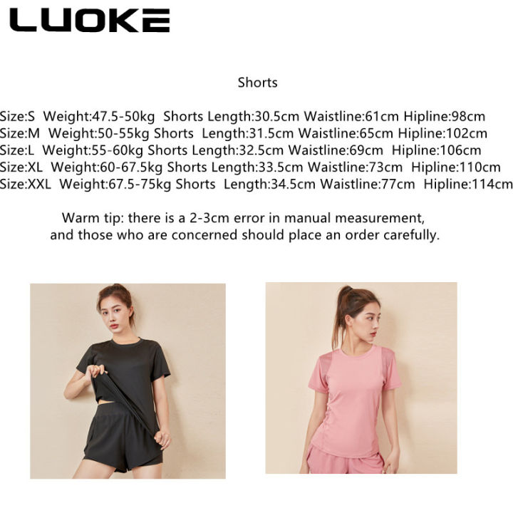 luoke-2020-ใหม่กีฬาฤดูร้อนกางเกงขาสั้นผู้หญิงเฉียงซิปป้องกันg-litterสวมยิมหลวมแห้งเอวสูงyogaวิ่งกางเกง