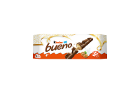 Kinder Bueno Milk and Hazelnuts 1 กล่อง มี 8 แท่งคู่ (16ชิ้น )  น้ำหนัก 344 กรัม BBF.24/02/24