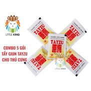 Combo 5 gói Hanvet Tayzu 4gr bột diệt giun sán cho chó mèo, gà, thú nuôi