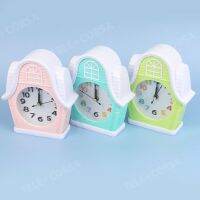 นาฬิกาตั้งโต๊ะ รูปทรงบ้าน สุดน่ารัก มีสีให้เลือก รุ่น House-Alarm-clock-quartz-05e-Song