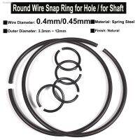 ✵∏๑ 50Pcs Wire Diameter φ0.4mm/φ0.45mm Spring Steel Round Wire Tiny Snap Rings for Hole Retainer Circlips for Shaft