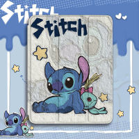 Disney Stitch Angel เคสแท็บเล็ต ipad Mini 4 5 Air 1 2 3 ipad Pro 2020 11in All Inclusive กันกระแทกสามพับฝาครอบป้องกัน-g0g