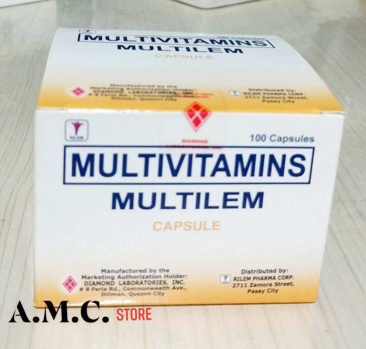 MULTILEM (Multivitamins) 100 CAPSULES FDA DRP 481 Lazada PH