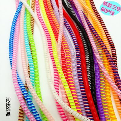 【CW】 50pcs/lot 3 1 Color 1.5M spiral USB Charging cord protector winder for samsung