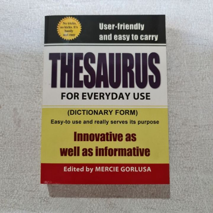 Thesaurus for everyday Use ( dictionary form) By Gorluza Lazada PH