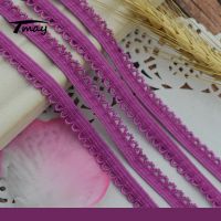 [NEW EXPRESS] 1738 Purple Black Colour Elastic bands for Pants Lace Gum Fabric Stretch Ribbon Rubber Skirt Belt Sewing Tape New Style