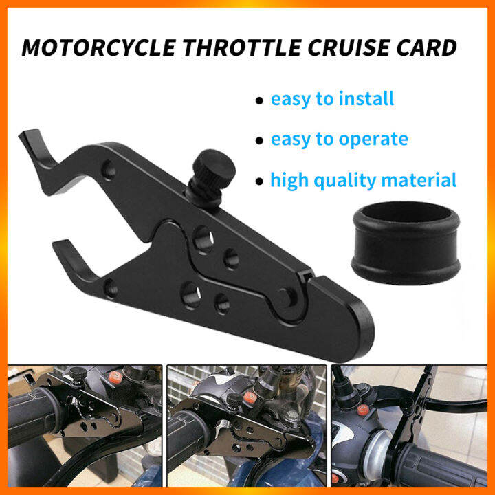 E&M Aluminum Motorcycle Throttle Lock Cruise Control Clamp With Rubber ...