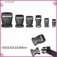 XUESHE 2/5/10/20/30 pcs 6 ขนาด พลาสติกสีดำ สายรัดกระเป๋า หัวเข็มขัดโค้ง ล็อคสร้อยข้อมือ Paracord หัวเข็มขัดด้านข้าง อะไหล่เข็มขัดเป้