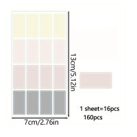 JCHEN สติกเกอร์สร้างสรรค์40/60/160ชิ้นสีสันกันน้ำ10แผ่นสติกเกอร์สี Morandi แบบเรียบง่ายสติกเกอร์แท็บดัชนีติดเองฉลากเครื่องหมายสำหรับตกแต่งเครื่องหมายบันทึกข้อความสำนักงานโรงเรียน