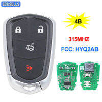 【✅】 Auto City (JAS) 3 + 1/4ปุ่มสมาร์ทกุญแจรีโมท Fob สำหรับ Cadillac CTS ATS XTS Escalade ESV 315MHz FCC: HYQ2AB