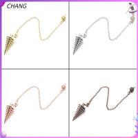 CHANG Chain Dowsing ทองคำสีกุหลาบเครื่องรางเรกิจี้ลูกตุ้มรักษาโลหะทรงกรวยลูกตุ้มเรกิ