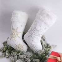 Christmas Gifts Socks Classic Buffalo Check Design Flannel Pearl Snowflake Xmas Socks Christmas Decorations Accessories Socks Tights