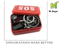 SOS Kit Self Help Outdoor Sport Camping Hiking Survival Emergency Gear Tools Box Kit Set. 