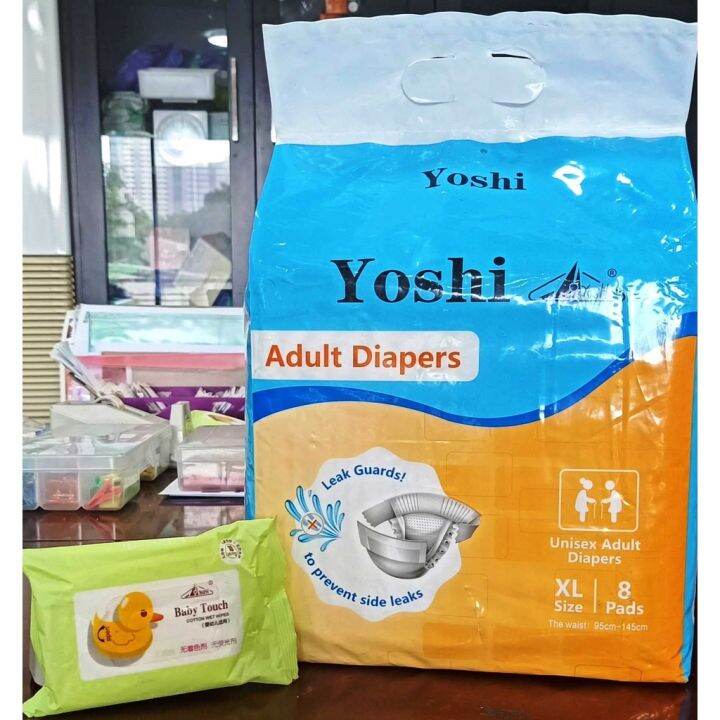 Yoshi Disposable Adult Diapers with FREE 1 pack small wipes Lazada PH