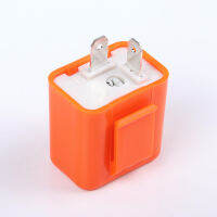 iflike12V 2 PIN รถจักรยานยนต์ความเร็วปรับ LED Flasher Relay ไฟเลี้ยว-สีส้ม