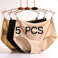 Womens Panties 5PCS S-2XL Silky Piece Seamles Cmfortable Seluar Dalam Wanit