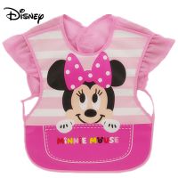 【DT】hot！ Baby Boy Bibs Short Sleeve Minnie Kids Burp Feeding Bib with Child Apron Smock