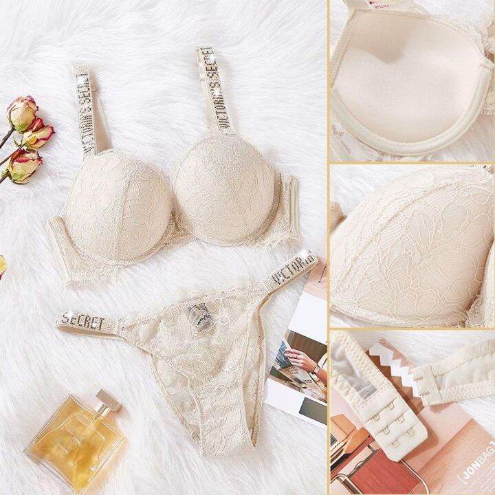 victoria-secret-ชุดชั้นใน-บราดันทรง-กางเกงชั้นใน-ลูกไม้-เซ็กซี่-สีชมพู-ใส่สบาย-สําหรับผู้หญิง-2-ชิ้น-fhxp